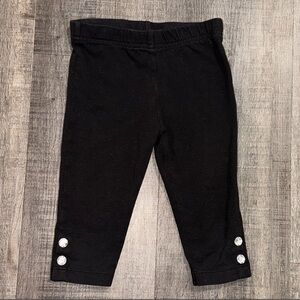 💞 Baby & Toddler Girls Size 2T Black Knit Leggings with Rhinestone Accents